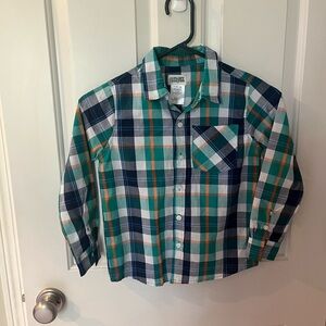 NWT Boys Plaid Buttondown Shirt, Preppy, School, Holidays, Size 7